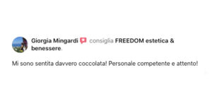 Cosa dicono di Freedom: centro estetico padova. Trova un estetista a padova per ceretta brasiliana, manicure, smalto semipermanente, pulizia viso e trattamenti di bellezza